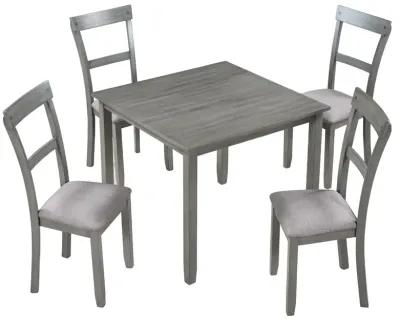 Merax  Industrial Wooden 5 Piece Kitchen Table Dining Table Set