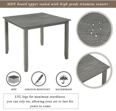 Merax  Industrial Wooden 5 Piece Kitchen Table Dining Table Set