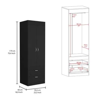 Armoire Tarento, Bedroom, Black