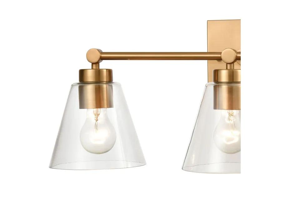 East Point 24'' Wide 3-Light Brass Vanity Light