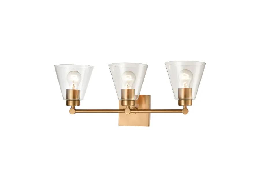 East Point 24'' Wide 3-Light Brass Vanity Light