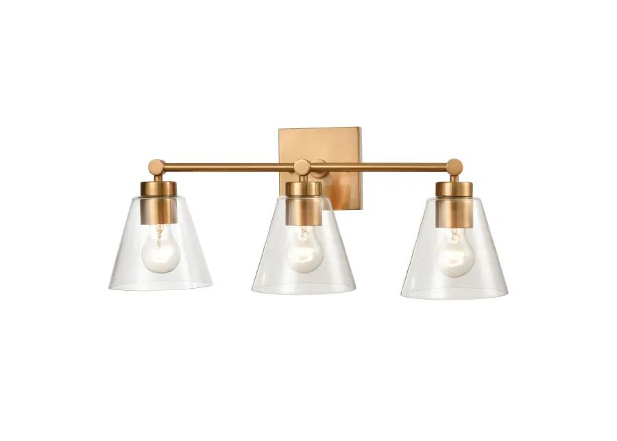 East Point 24'' Wide 3-Light Brass Vanity Light