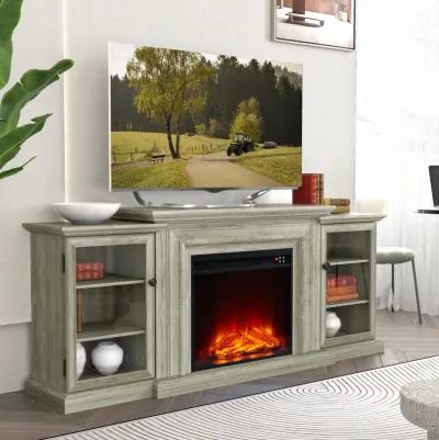 FESTIVO Farmhouse TV Stand with Fireplace - 70" Width -Fits up to 70" TV