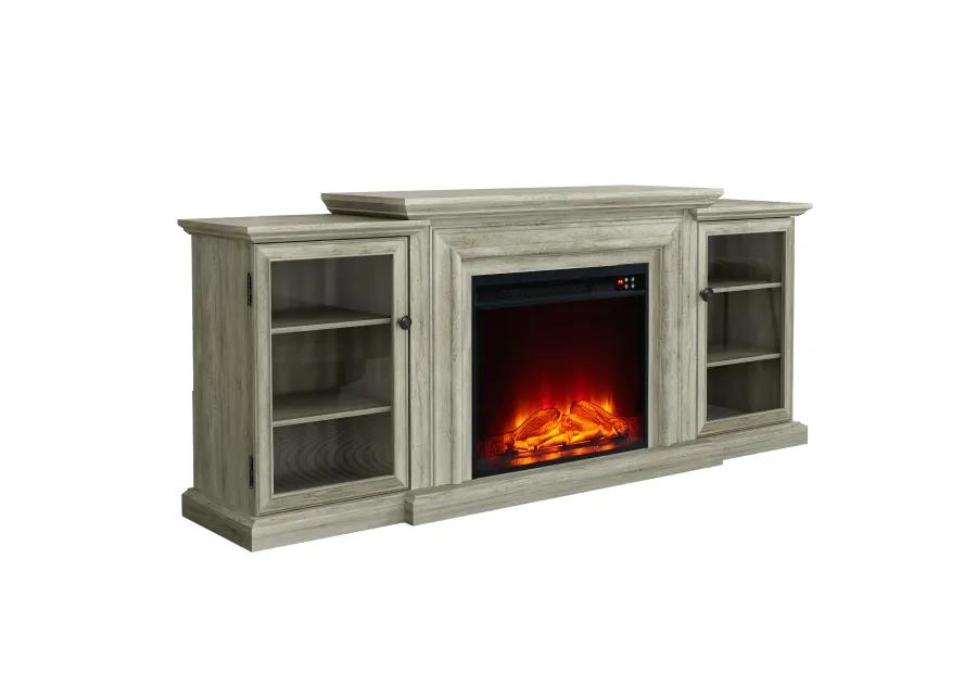 FESTIVO Farmhouse TV Stand with Fireplace - 70" Width -Fits up to 70" TV