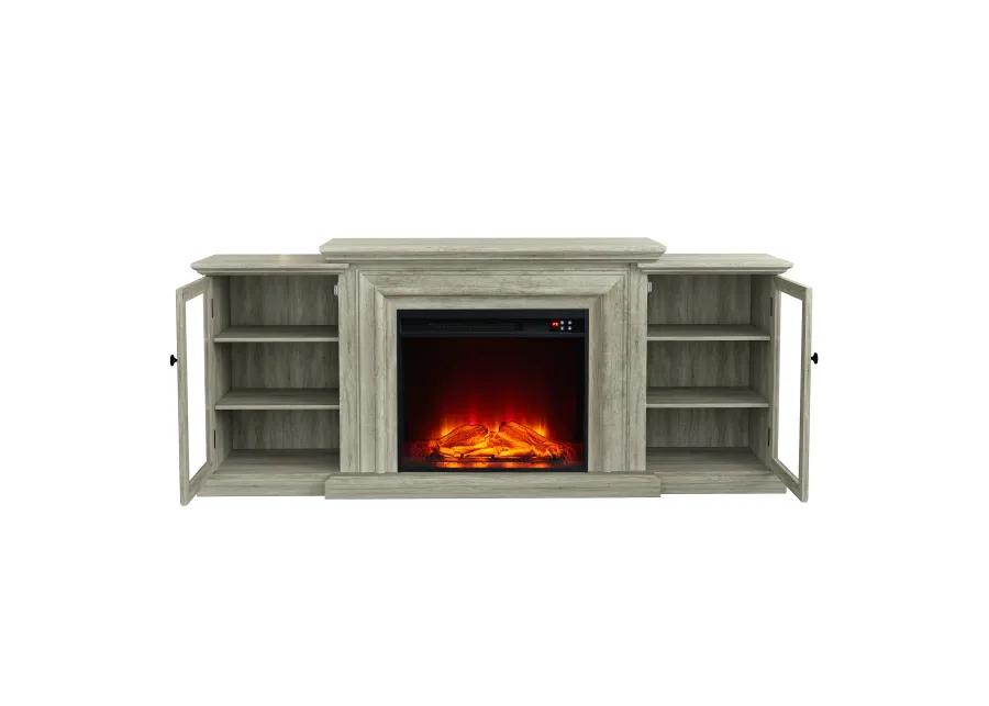 FESTIVO Farmhouse TV Stand with Fireplace - 70" Width -Fits up to 70" TV