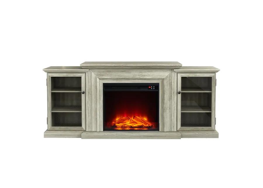 FESTIVO Farmhouse TV Stand with Fireplace - 70" Width -Fits up to 70" TV