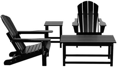 WestinTrends 4-Piece Outdoor Paio Adirondack Conversation Seating Set