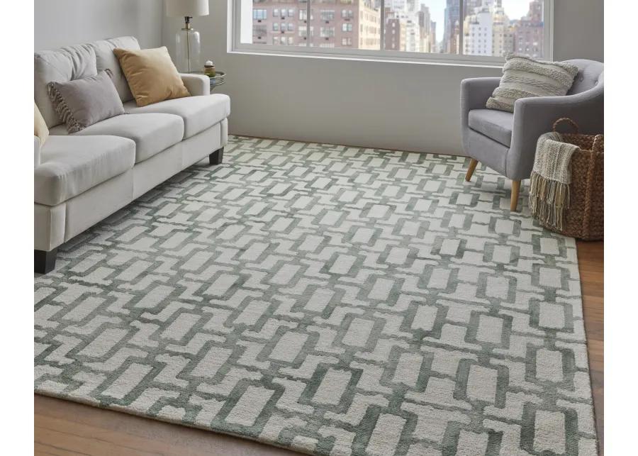 Lorrain 8919F Ivory/Green 5' x 8' Rug