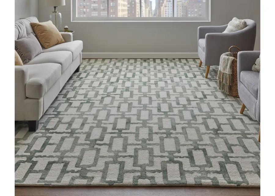 Lorrain 8919F Ivory/Green 5' x 8' Rug