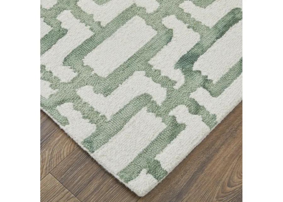 Lorrain 8919F Ivory/Green 5' x 8' Rug