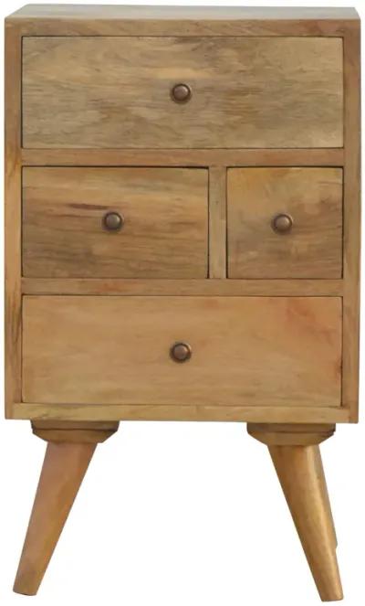 Solid Wood Nordic Style 4 Drawer Multi Nightstand