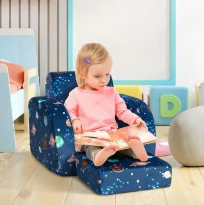 Hivvago 3-in-1 Convertible Kid Sofa Bed Flip-Out Chair Lounger for Toddler