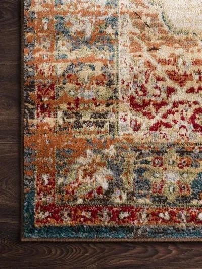 Isadora ISA04 Antique Ivory/Sunset 6' x 9' Rug by Loloi II