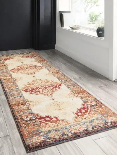 Isadora ISA04 Antique Ivory/Sunset 6' x 9' Rug by Loloi II