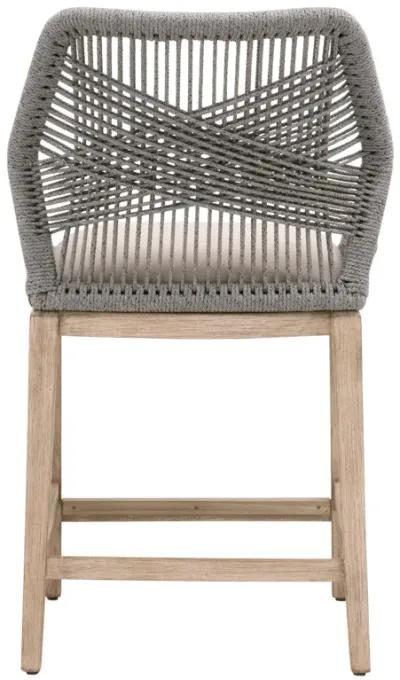 Loom Counter Stool in Platinum Light Gray