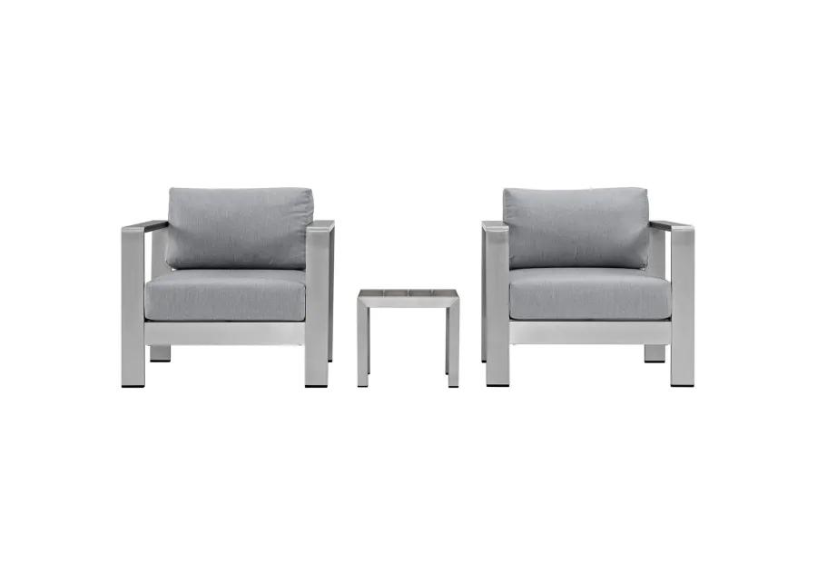 Shore Outdoor Patio Collection: Durable Aluminum Sectional Sofa Set with Side Table and Armchairs - Enhance Your Outdoor Relaxation Experience