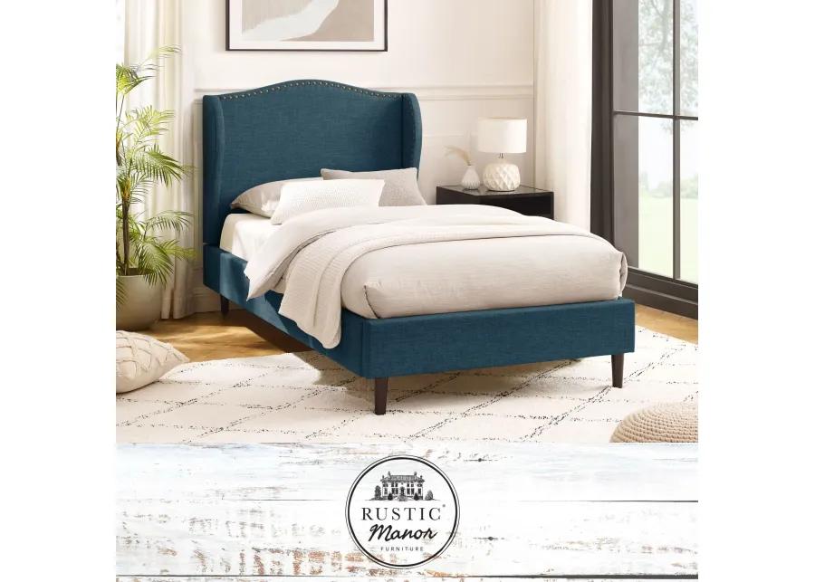 Rustic Manor Ciana Linen Platform Bed