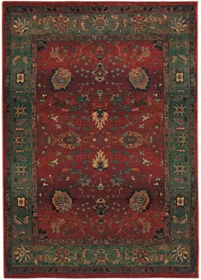 Kharma 2' x 3' Red Rug