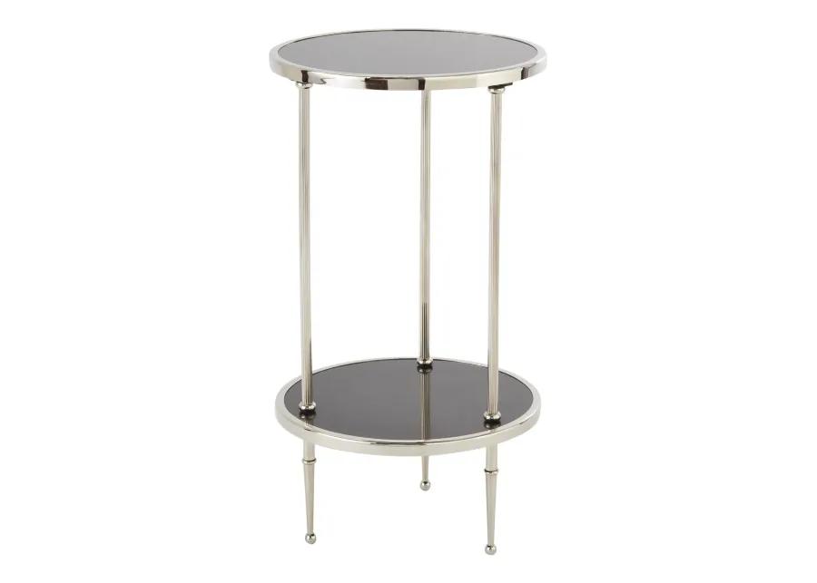 Petite Two-Tier Table-Silver