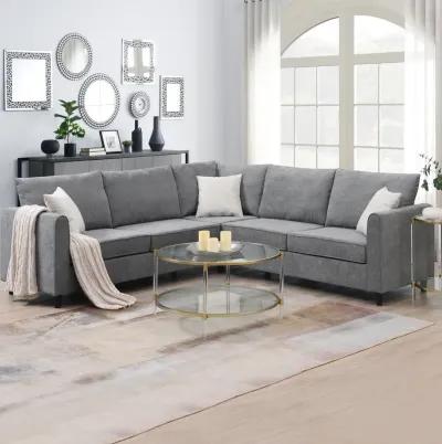 Merax Modern Upholstered Living Room Sectional Sofa