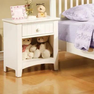 Karine Wooden Nightstand With One Drawer In Finish