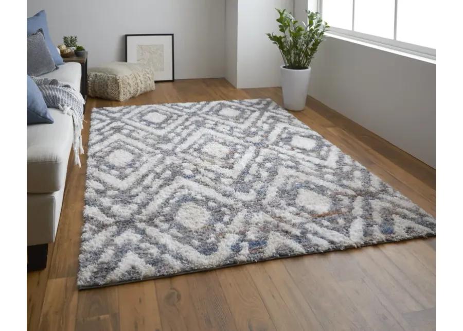 Mynka 39IAF Ivory/Gray/Taupe 2'6" x 8' Rug