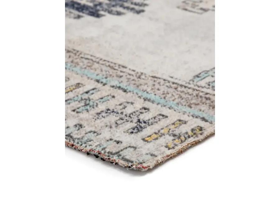 Polaris Dez Blue 2'8" x 10' Runner Rug