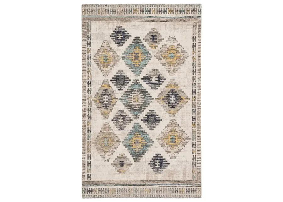 Polaris Dez Blue 2'8" x 10' Runner Rug