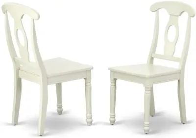 East West Furniture Dining Room Set Linen White, AVKE7-LWH-W