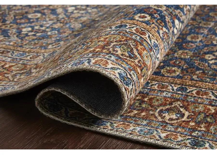 Layla LAY09 Cobalt Blue/Spice 2'6" x 9'6" Rug