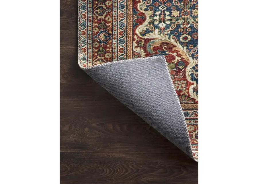 Layla LAY09 Cobalt Blue/Spice 2'6" x 9'6" Rug