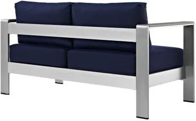 Modway - Shore Outdoor Patio Aluminum Loveseat