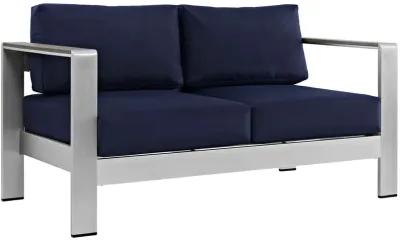 Modway - Shore Outdoor Patio Aluminum Loveseat