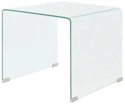 vidaXL Coffee Table Tempered Glass 19.5"x19.7"x17.7" Clear