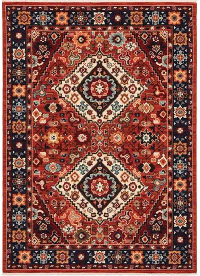 Lilihan 9'10" x 12'10" Red Rug