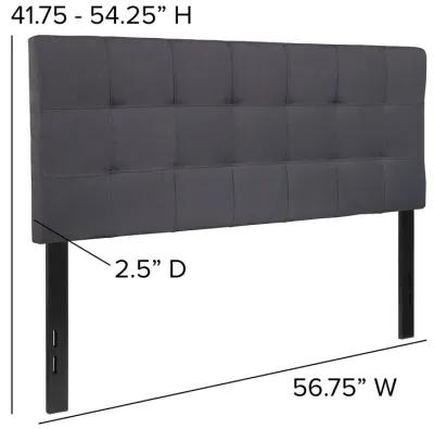 Flash Furniture Bedford Tufted Upholstered Full Size Headboard in Dark Gray Fabric