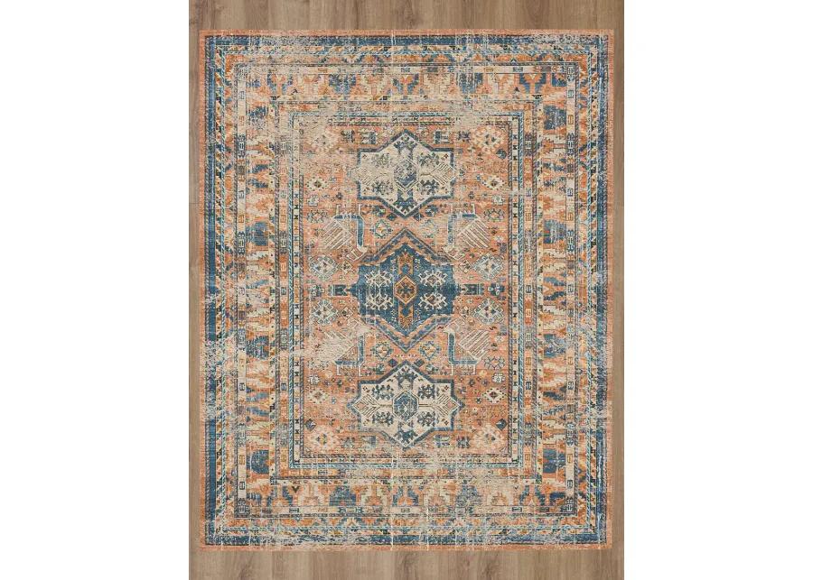 Zula Haykota Terracotta/Rust Blue 2' 4" X 8' Rug