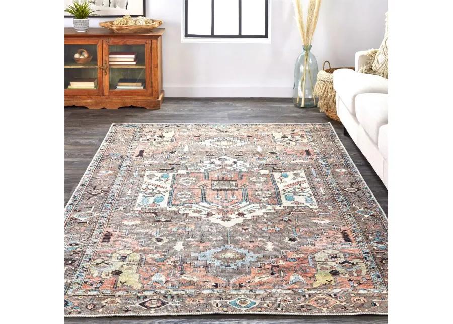 Percy 39AJF Taupe/Red/Brown 7'10" x 9'10" Rug