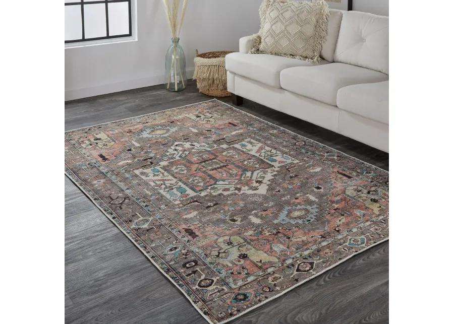 Percy 39AJF Taupe/Red/Brown 7'10" x 9'10" Rug