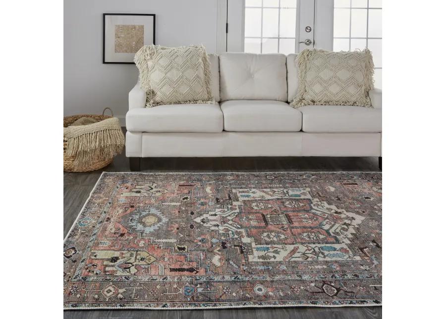 Percy 39AJF Taupe/Red/Brown 7'10" x 9'10" Rug