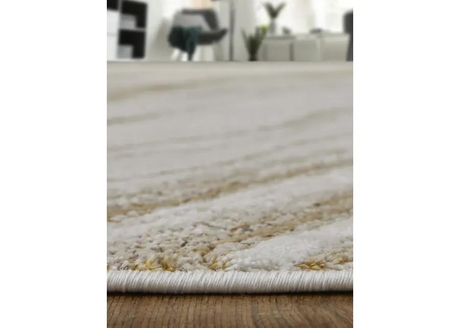 Aura 39LLF 13' x 20' Ivory/Taupe/Gold Rug