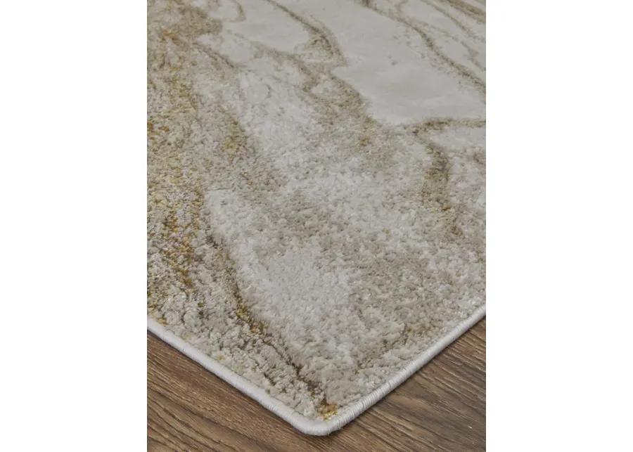 Aura 39LLF 13' x 20' Ivory/Taupe/Gold Rug