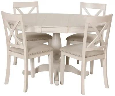 Merax Modern Dining  Extendable Table Chairs 5 Pieces Set