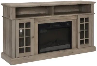 Classic TV Stand with 23" Fireplace for TVs up to 65"