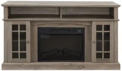 Classic TV Stand with 23" Fireplace for TVs up to 65"