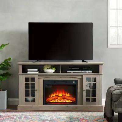 Classic TV Stand with 23" Fireplace for TVs up to 65"