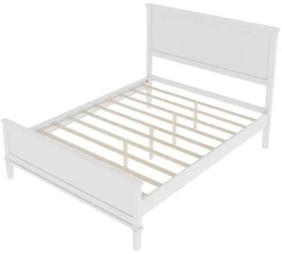 Merax Mid-Century Wood Platform Bed with Headboard