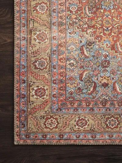 Loren LQ06 Red/Multi 3'6" x 5'6" Rug