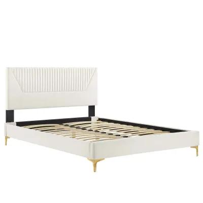 Modway - Yasmine Channel Tufted Performance Velvet King Platform Bed