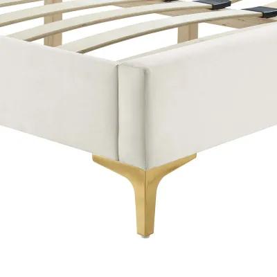 Modway - Yasmine Channel Tufted Performance Velvet King Platform Bed